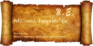 Ménesi Emanuéla névjegykártya